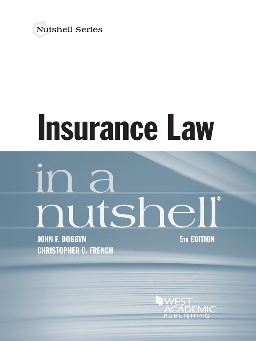 Title details for Insurance Law in a Nutshell by John Dobbyn - Available
